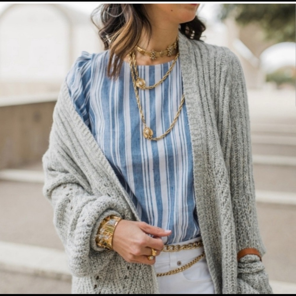 CABI Striped Shirt Blouse Top Style #5343